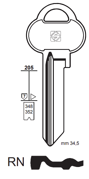 Afbeelding van Silca Cilindersleutel brass ASS141