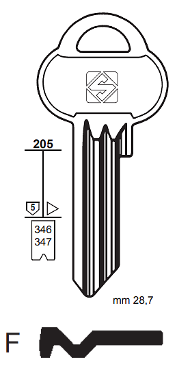 Afbeelding van Silca Cilindersleutel staal ASS31R