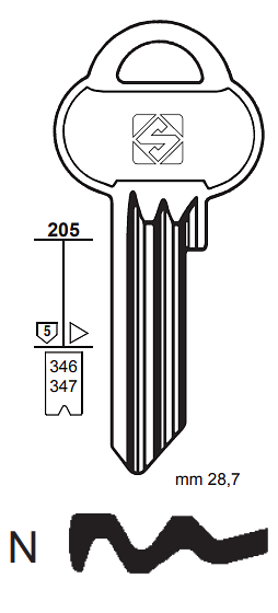 Afbeelding van Silca Cilindersleutel staal ASS2