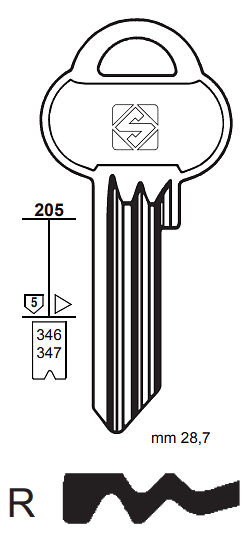 Afbeelding van Silca Cilindersleutel staal ASS10R