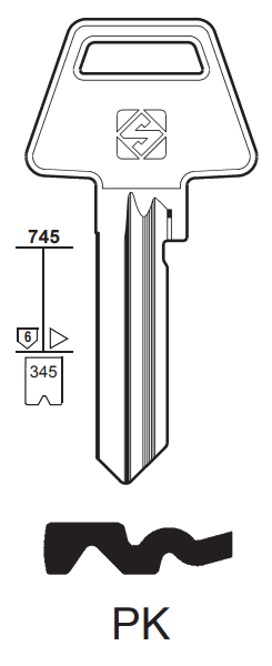 Afbeelding van Silca Cilindersleutel brass ASS155