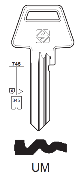 Afbeelding van Silca Cilindersleutel brass ASS122R