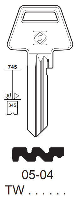 Afbeelding van Silca Cilindersleutel brass ASS142