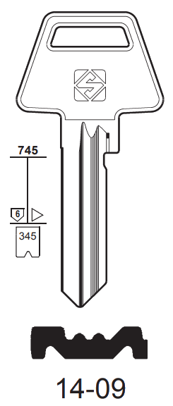 Afbeelding van Silca Cilindersleutel brass ASS146