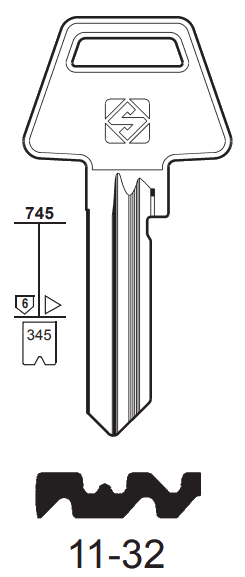 Afbeelding van Silca Cilindersleutel brass ASS152