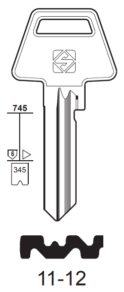 Afbeelding van Silca Cilindersleutel brass ASS154