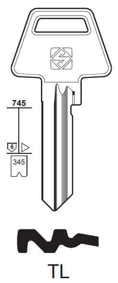 Afbeelding van Silca Cilindersleutel brass ASS178