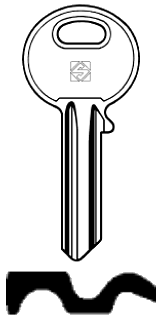 Afbeelding van Silca Cilindersleutel brass ASS6