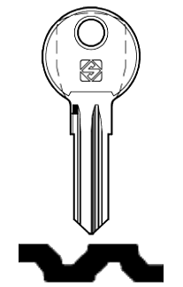 Afbeelding van Silca Cilindersleutel brass ASS187R