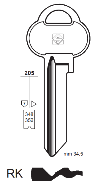 Afbeelding van Silca Cilindersleutel brass ASS140R