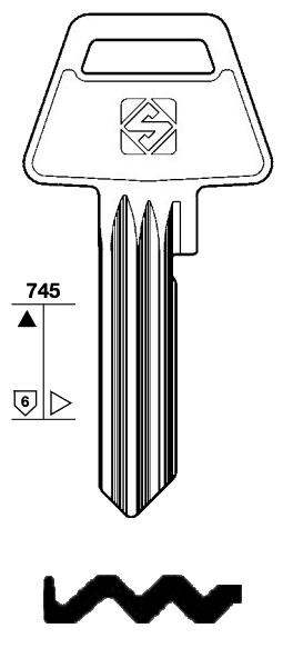 Afbeelding van Silca Cilindersleutel staal ASS184R