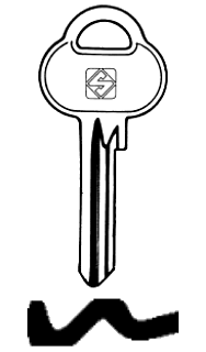 Afbeelding van Silca Autosleutel z/plastic kop staal ASS1