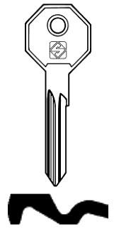 Afbeelding van Silca Autosleutel z/plastic kop staal ASS43