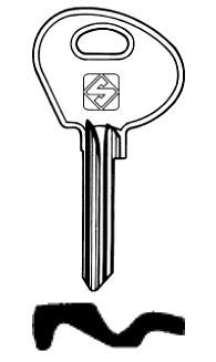 Afbeelding van Silca Autosleutel z/plastic kop staal ASS5