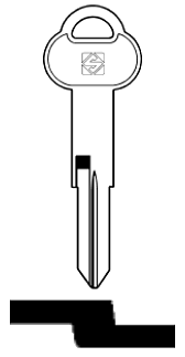 Afbeelding van Silca Autosleutel z/plastic kop staal ASS54