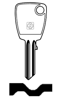 Afbeelding van Silca Autosleutel z/plastic kop staal ASS59