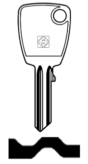 Afbeelding van Silca Autosleutel z/plastic kop staal ASS59R