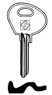 Afbeelding van Silca Autosleutel z/plastic kop staal ASS5R