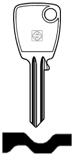 Afbeelding van Silca Autosleutel z/plastic kop staal ASS60