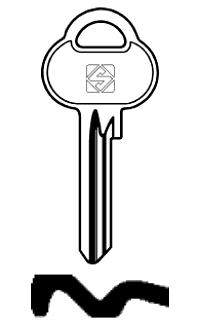 Afbeelding van Silca Autosleutel z/plastic kop staal ASS98