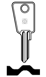 Afbeelding van Silca Autosleutel z/plastic kop staal ASS95R