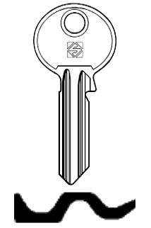 Afbeelding van Silca Cilindersleutel staal RU1R