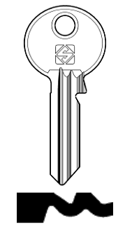 Afbeelding van Silca Cilindersleutel brass RU21