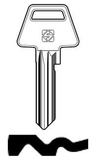 Afbeelding van Silca Cilindersleutel brass RU25