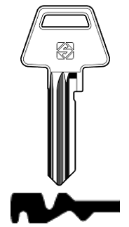 Afbeelding van Silca Cilindersleutel brass RU27