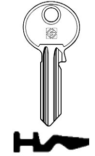 Afbeelding van Silca Cilindersleutel staal RU3