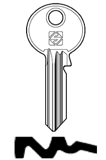 Afbeelding van Silca Cilindersleutel staal RU30