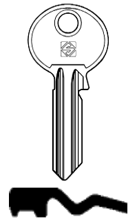 Afbeelding van Silca Cilindersleutel staal RU4