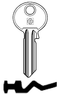 Afbeelding van Silca Cilindersleutel staal RU5R