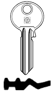 Afbeelding van Silca Cilindersleutel staal RU7