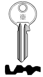 Afbeelding van Silca Cilindersleutel staal RU8R