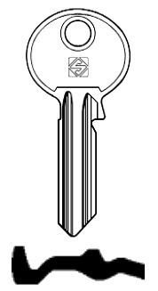 Afbeelding van Silca Cilindersleutel staal RU9R