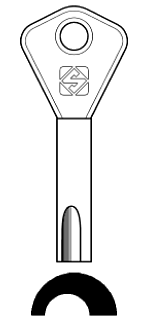 Afbeelding van Silca Cilindersleutel brass AY15