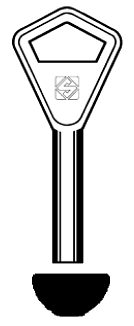 Afbeelding van Silca Cilindersleutel brass AY1