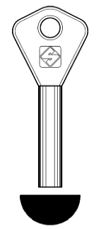 Afbeelding van Silca Cilindersleutel brass AY2