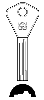 Afbeelding van Silca Cilindersleutel nikkel AY29