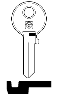 Afbeelding van Silca Cilindersleutel staal AGA25