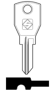 Afbeelding van Silca Cilindersleutel staal AGA4