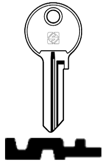 Afbeelding van Silca Cilindersleutel staal AGE2