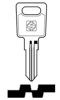 Afbeelding van Silca Cilindersleutel staal AGE6