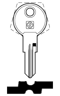 Afbeelding van Silca Cilindersleutel staal ARG2R