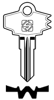 Afbeelding van Silca Cilindersleutel staal AW2