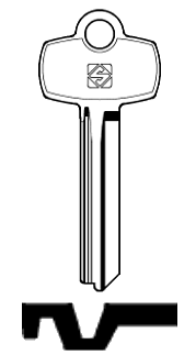 Afbeelding van Silca Cilindersleutel staal AW22