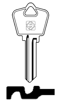 Afbeelding van Silca Cilindersleutel brass AW5