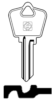 Afbeelding van Silca Cilindersleutel staal AW6