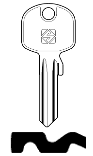 Afbeelding van Silca Cilindersleutel staal BAI1 (K1)